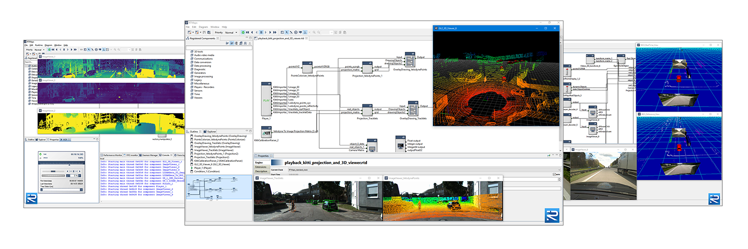 RTMaps middleware screenshots