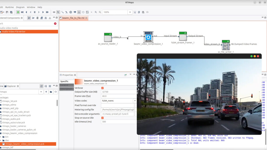 Beamr with RTMaps